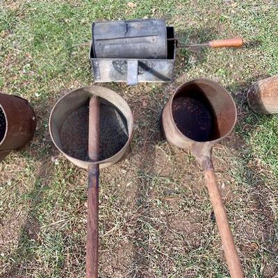 Lot 100:: Primitive Tools/Vintage Coffee/Nut Roaster and more