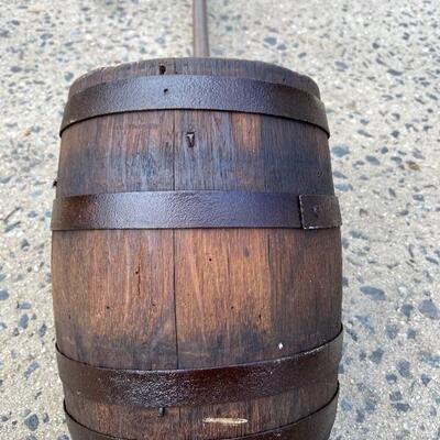 Lot 151: Vintage teak shovel and vintage well bucket