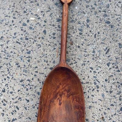 Lot 151: Vintage teak shovel and vintage well bucket