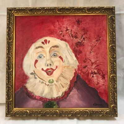 Colorful Clown Jester Painting YD#020-1220-00471