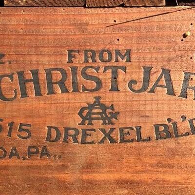 Lot 154 G: Vintage wooden crates and cane handles