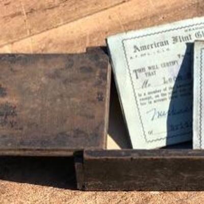 Lot 154 G: Vintage wooden crates and cane handles
