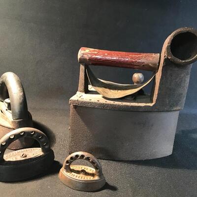 Lot 33:  Antique Irons