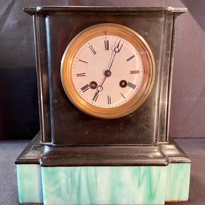 Lot 157: H&F French Marble Clock