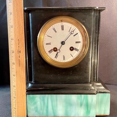 Lot 157: H&F French Marble Clock
