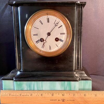 Lot 157: H&F French Marble Clock