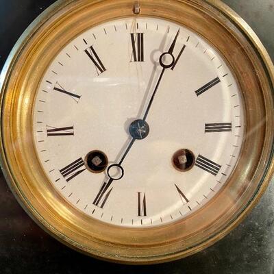 Lot 157: H&F French Marble Clock
