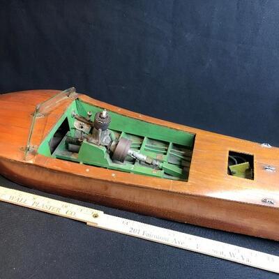 L35:  Wooden Model Boat