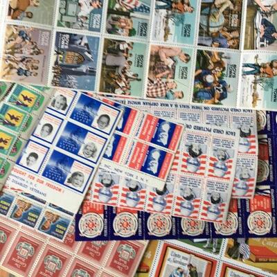 Vintage Collection of Mid Century Annual Seal Stamps Lot of 30+ Sheets