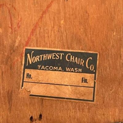 Lot 35. Four mahogany chairs (Northwest Chairs Co. 1930s)--$28