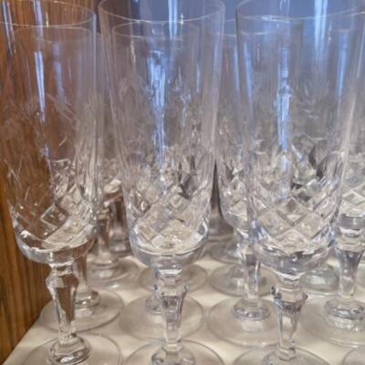 Lot 38. Huge lot of stemwareâ€”wine, water champagne and cordials--$20