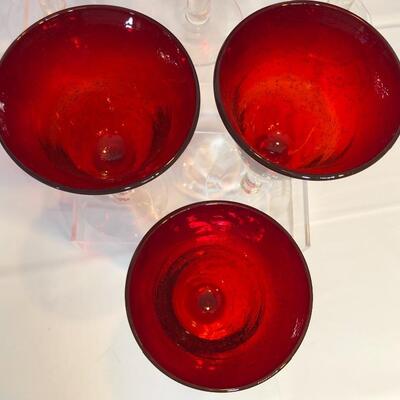 Cranberry Glass Goblets