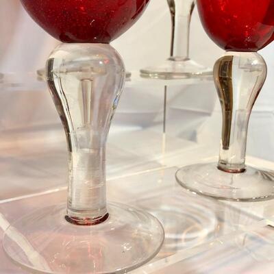 Cranberry Glass Goblets