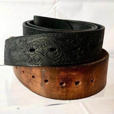 Genuine Leather Buckle Belts (size 34)