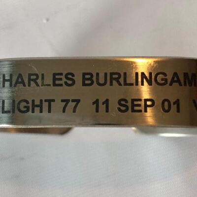 AA 77 Captain Charles Burlingame Memorial Bracelet