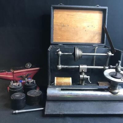 Lot 41:  Boley Watchmaker Lathe- Anvil-Tools