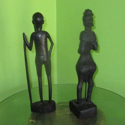 Lot 19 - Two Carved Wood Figurines