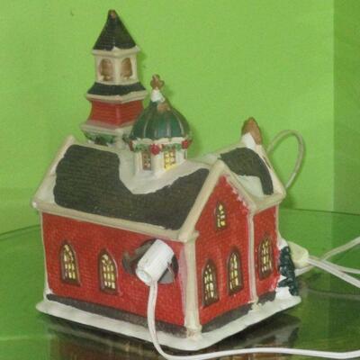 Lot 34 - Ceramic Lighted Church