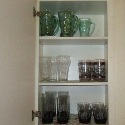 Lot 58 - Cabinet of Glass LOCAL PICK UP ONLY