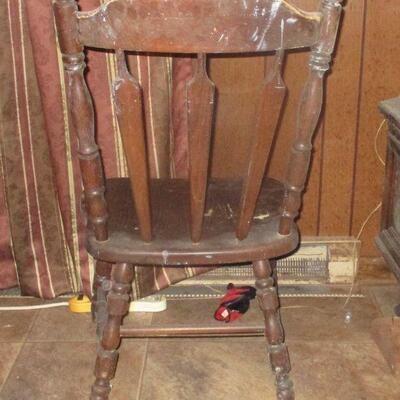 Lot 74 - Solid Wood Chair LOCAL PICK UP ONLY