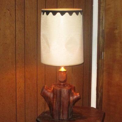 Lot 78 - Solid Wood Base Lamp LOCAL PICK UP ONLY