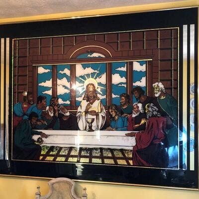 Lot 100 - Large Mirrored Last Supper LOCAL PICK UP ONLY