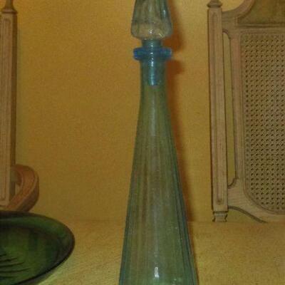 Lot 117 - Teal Blue Glass Bottle