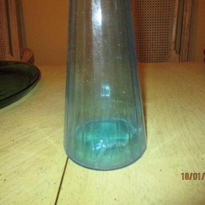 Lot 117 - Teal Blue Glass Bottle