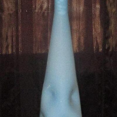 Lot 137 - Blue Cased Art Glass Pinched Vase