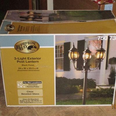 Lot 168 - 3 Light Exterior Post Lantern LOCAL PICK UP ONLY