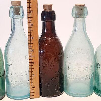 Lot 148: Antique Blob Top Soda Bottles Amber Kerns 
