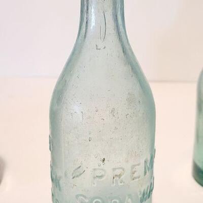 Lot 148: Antique Blob Top Soda Bottles Amber Kerns 