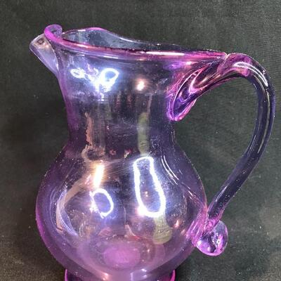 Lot 43:  Hand Blown Glass Pitchers