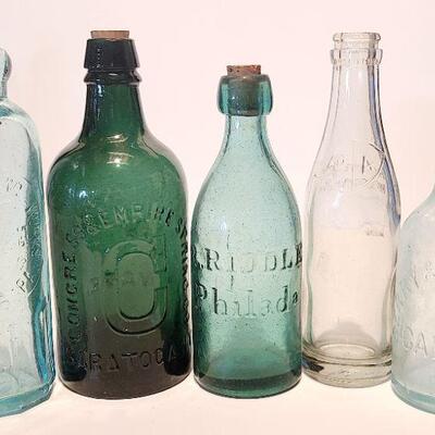 Lot 149: Blob Top Soda Bottles (Congress & Empire Springs Green & More)