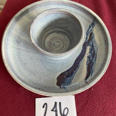 Lot  246 - Stoneware Dip and Chip platter