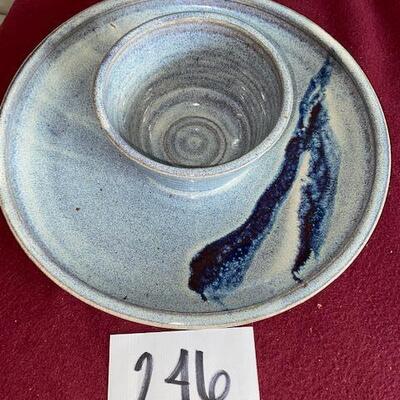 Lot  246 - Stoneware Dip and Chip platter