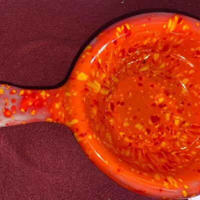 Lot 258 - Vintage orange Soup Bowls