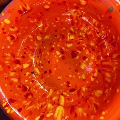 Lot 258 - Vintage orange Soup Bowls