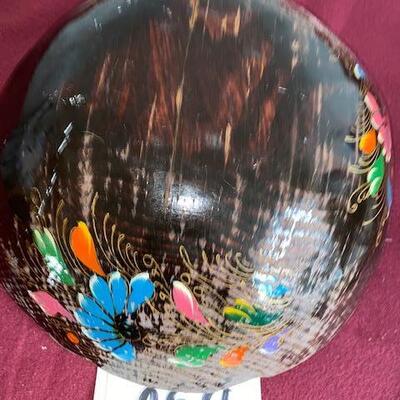 Lot 259 - Wooden Painted Bowl