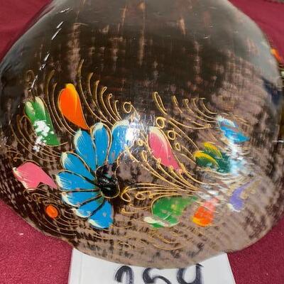 Lot 259 - Wooden Painted Bowl
