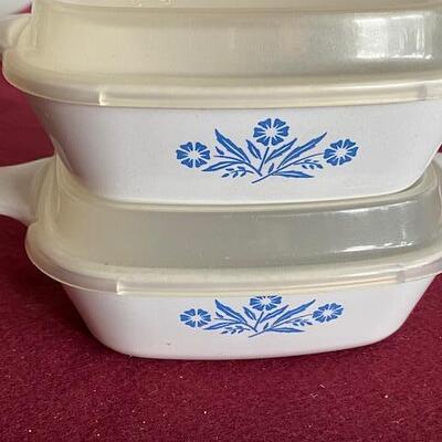 Lot 273 - =1.75 Cup Corningware dishes with lids