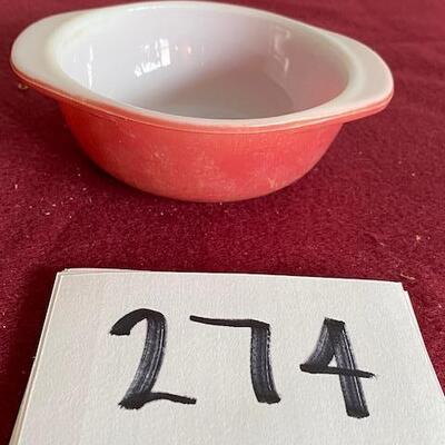 Lot 274 -  Pyrex Red bowl