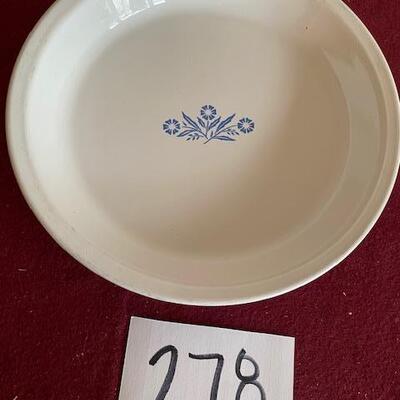 Lot 278 - Corningware Cornflower Pattern Pie Dish