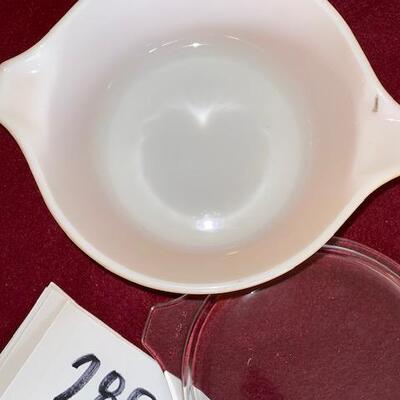 Lot 285 - Vintage Pyrex Orange bowl with lid