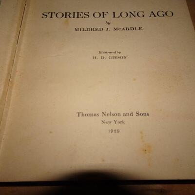 Porchoir Book - Stories of Long Ago - H. D. Gieson 1929 Picture Reader Book - American Standard Bible Readers Second Reader