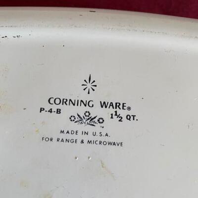 Lot 288 - Corningware Cornflower Pattern dish and lid