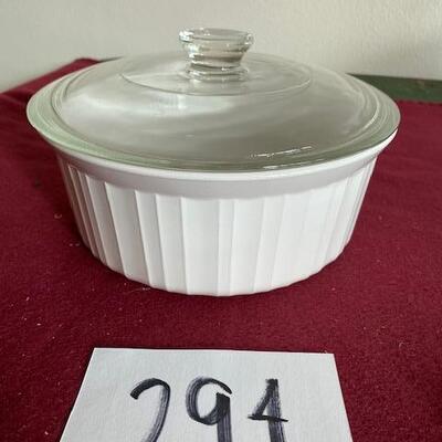 Lot 294 - Corningware French White Casserole