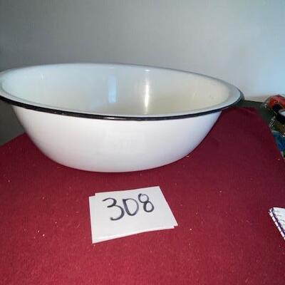 Lot 308 - Enamelware Pan