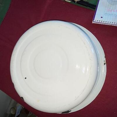 Lot 309 -Vintage Enamelware Pan