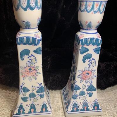 Porcelain candlesticks 